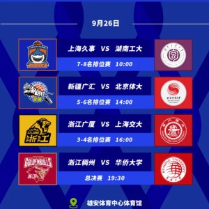 浙江男篮发布U21与CUBAL对抗赛决赛预告：今晚对阵华侨大学